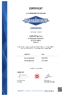CERTIFICAT QUALICOAT SEASIDE FR