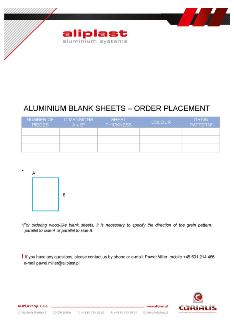 Coli de aluminiu - comanda Aliplast