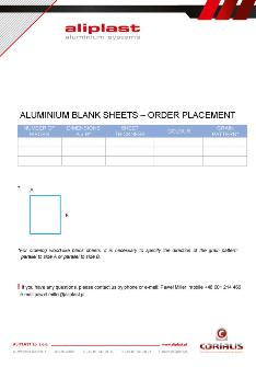 Coli de aluminiu - comanda Aliplast