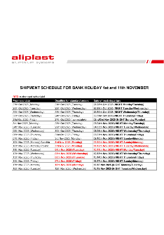 Modificări în programul de livrare - noiembrie 2025