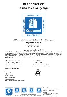 Certificat ALIPLAST QUALANOD EN