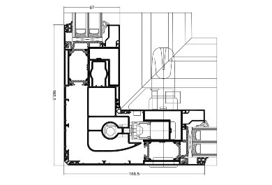 Ultraglide – angular solution 90° / soluție unghi 90°  (UG 8201N + UG821N)
