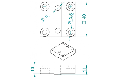 Placă de Aluminiu 40x40
