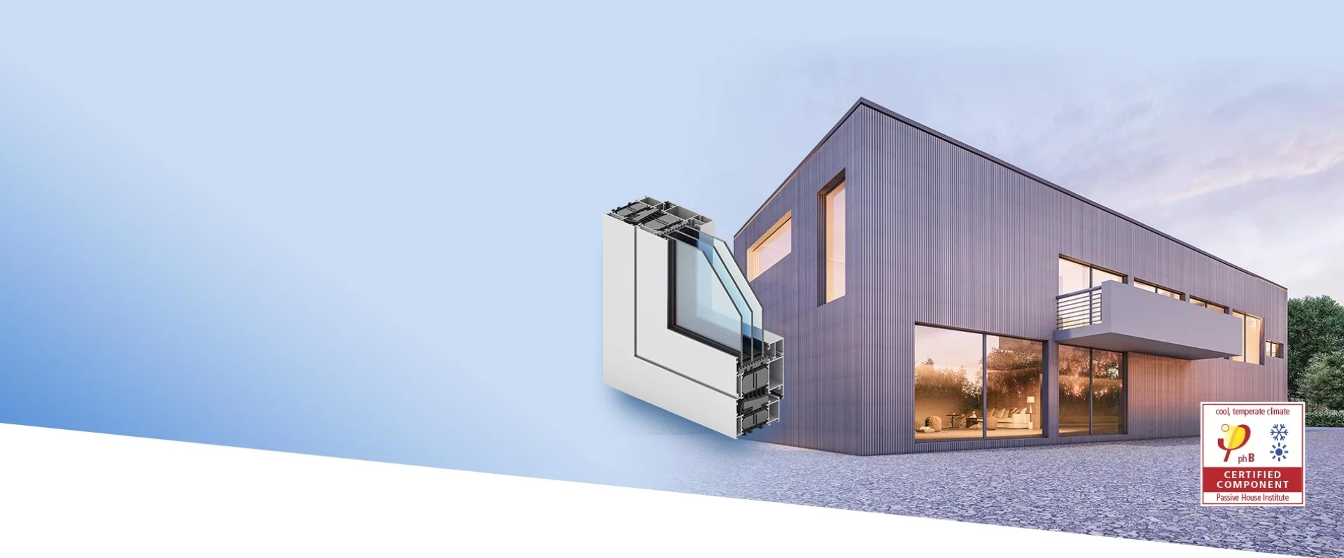 Nou in oferta GENESIS 90 Sistem modern din aluminiu conceput pentru constructia de ferestre cu izolare termica sporita, indeplineste cerintele certificatului Institutului Casei Pasive pentru structuri cu izolare termica Uw < 0,8 W/m2·K 